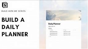 How to build: Daily Planner in Notion ( + free template) ?