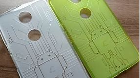 Cruzerlite Nexus 6 TPU case (bug droid) in Green and Clear