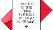 TQDaiker Funny Boss Day Card for Boss Leader Him Her, Hilarious Boss Birthday Card
