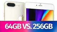 What is the difference between: iPhone 8 64gb vs 256gb - iPhone 8 Plus 64gb vs. 256gb