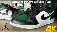 Air Jordan 1 Low Green Toe On Feet Review