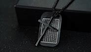 Jstyle Stainless Steel Dog Tags Cross Necklaces for Men