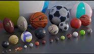 Balls Size Comparison in 3D