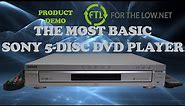 SONY 5 DISC DVD PLAYER DVP-NC675P THE MOST BASIC DESIGN PRODUCT DEMO PROGRESSIVE SCAN VIDEO OUTPUT