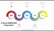 55.[PowerPoint] Create 5 Step CIRCULAR Infographic | Impressive Designs | Vector | Free PPT Template
