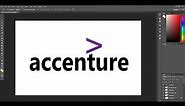 How to make ACCENTURE Logo in Adobe Photoshop