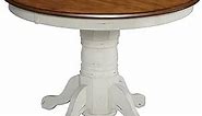 French Countryside Oak/ White 42" Round Pedestal Table by Home Styles