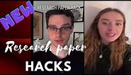 Research paper hacks to write research papers fast without plagiarism/ Tiktok compilations