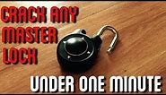 How To Crack ANY Master Lock Combination | Under One Minute
