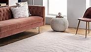 nuLOOM Hand Tufted Plush Zebra Area Rug, 8x10, Pink