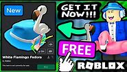 FREE ACCESSORY! HOW TO GET White Flamingo Fedora! (ROBLOX)