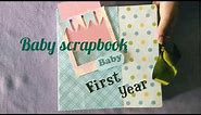 Baby scrapbooking ideas,Album,Handmade Baby Boy scrapbook,First year record Book DIY @Papersai arts