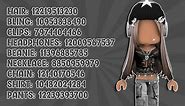 12 black/y2k/emo roblox outfits || codes & links ♡