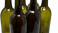 nicebottles Wine Bottles with Screw Caps, Antique Green, 750ml - Pack of 6