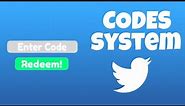How to Make A CODES System In ROBLOX! |