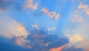Beautiful sunset sky with clouds in Time-lapse video.