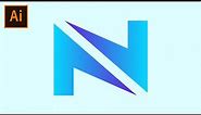 Letter N Logo Design Adobe Illustrator Tutorial