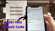 Enter Network Unlock Code to Remove the Carrier Lock