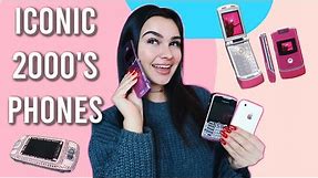 reviewing iconic 2000's cell phones! *razr, blackberry, etc.*