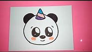 How to draw a cute panda emoji - easy drawing