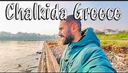 Chalkida Greece, an early morning walking tour 4k, Chalcis Greece