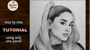 How to draw Ariana Grande Step by step | Drawing Tutorial | YouCanDraw