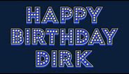 Happy Birthday Dirk