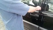 How to unlock your car door with a hanger hack, demonstration