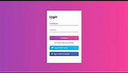 Animated Login Form using HTML And CSS
