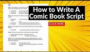How to write a comic book script