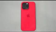 Apple Silicone Case for iPhone 14 Pro Max in Product Red!