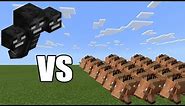 Wither vs 1000 Hoglins ( Piglin Beast ) - Minecraft