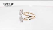 18K Yellow & White Gold 4 Carat Oval Brilliant Cut Lab Diamond Basket Side-stone Wedding Ring