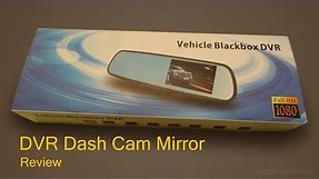 Vehicle Blackbox DVR full HD 1080p Dual Dash Cam Mirror and Rear Camera - Review and Unboxing.