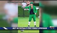 Meet Notre Dame football's first female leprechaun