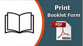 How to print booklet in pdf using Adobe Acrobat Pro DC