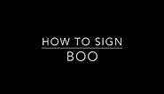 Learn How to Sign Halloween Words- BOO!