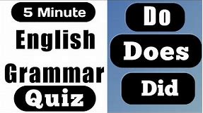 Do Does Did Exercise | Basic English Grammar