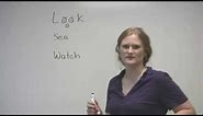 English Vocabulary - Look / See / Watch