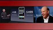 Steve Jobs introduces the original iPhone and ►Steve Ballmer(Microsoft CEO) Reaction◄