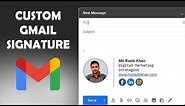 Easy steps to create Gmail signature with icons and image | Gmail signature template download