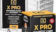 X PRO 35PT Magnetic Card Holder [15/25 Pack] - One Touch Card Holder | Trading Card Protectors | Baseball Card Protectors | Trading Card Case | Sports Card Protectors | Cleaning Cloth Included