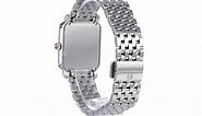 MICHELE Women's Stainless Steel Swiss-Quartz Watch with Stainless-Steel Strap, Silver, 16 (Model:...