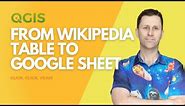 Import a Wikipedia table to Google Sheets in seconds