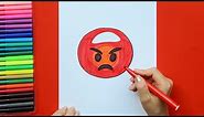 How to draw Angry Face Emoji