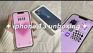 iphone 13 (midnight) aesthetic unboxing + setup ♡