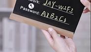 Wooden WiFi Sign Chalkboard Style WiFi Password Sign Board Freestanding Sign Centerpiece Decoration Wooden Framed Sign Hanging Board for Home or Business, 8.46 x 8.46 Inches (WiFi Theme)