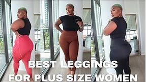 THE BEST LEGGINGS FOR PLUS SIZE WOMEN THAT STAY UP | Black Owned Brands + Gymshark + MORE!