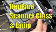 How to replace SCANNER GLASS & LAMP - HP OfficeJet Pro 8018, 8022, 8035e