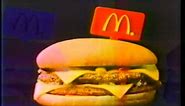 McDonald's - Double Cheeseburger is Back ad - 1987